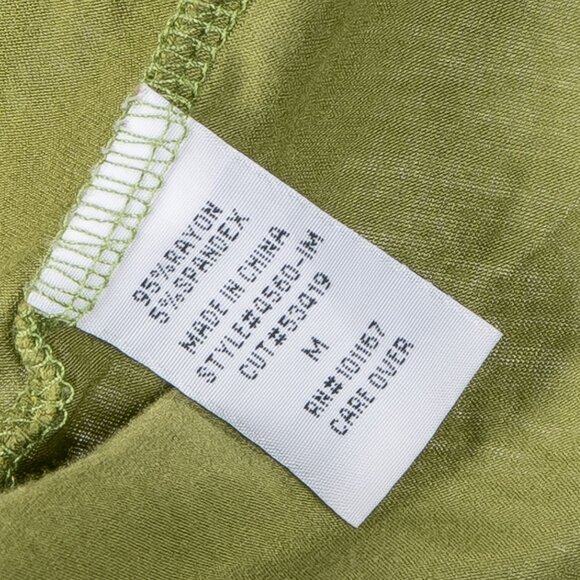Cha Cha Vente Cardigan Sweater M Womens Green Waterfall Rayon Stretch Open - Picture 5 of 6